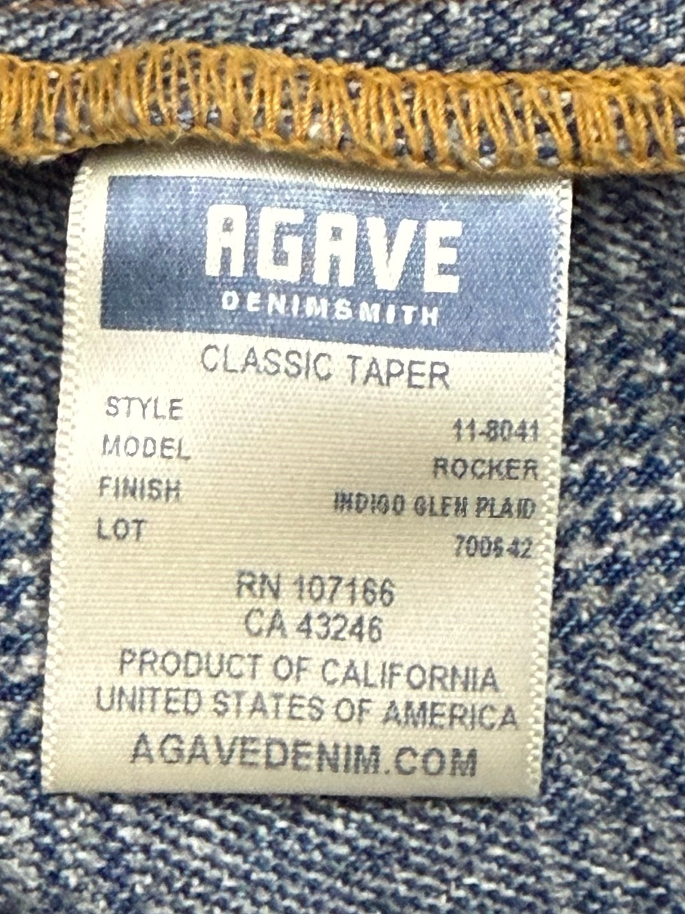 Agave Denimsmith | Rocker in Indigo Glen Plaid (Style 11-8041) Y2K | 40x31 - Picture 7 of 7